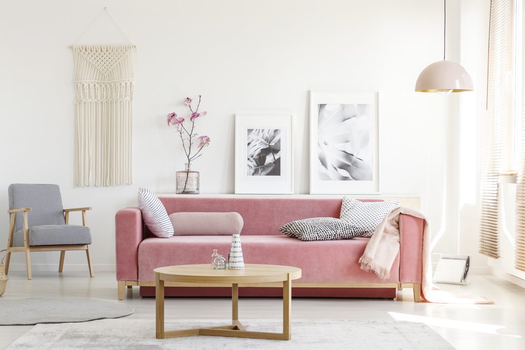 Rosa soffa