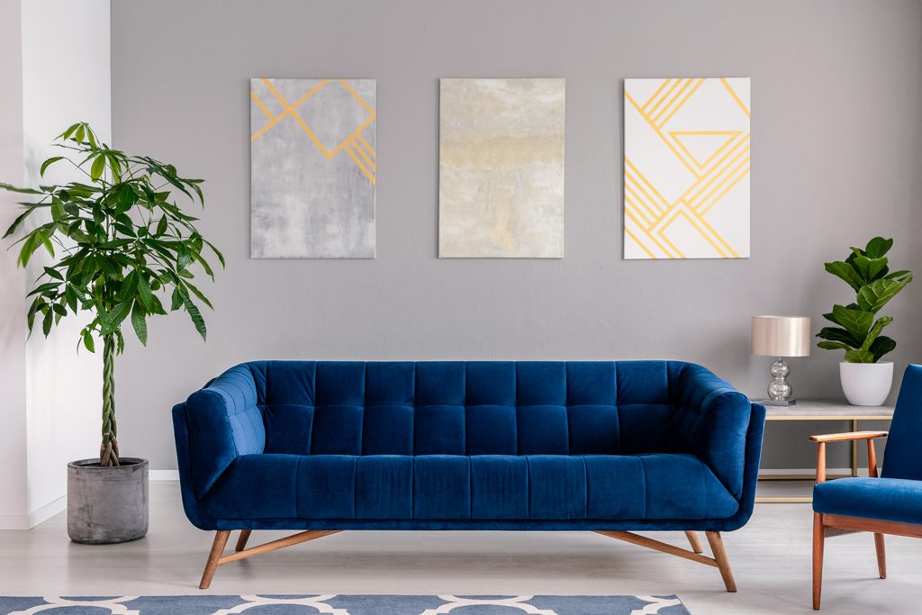 Soffa av sammet (velour): Ett material med elegans
