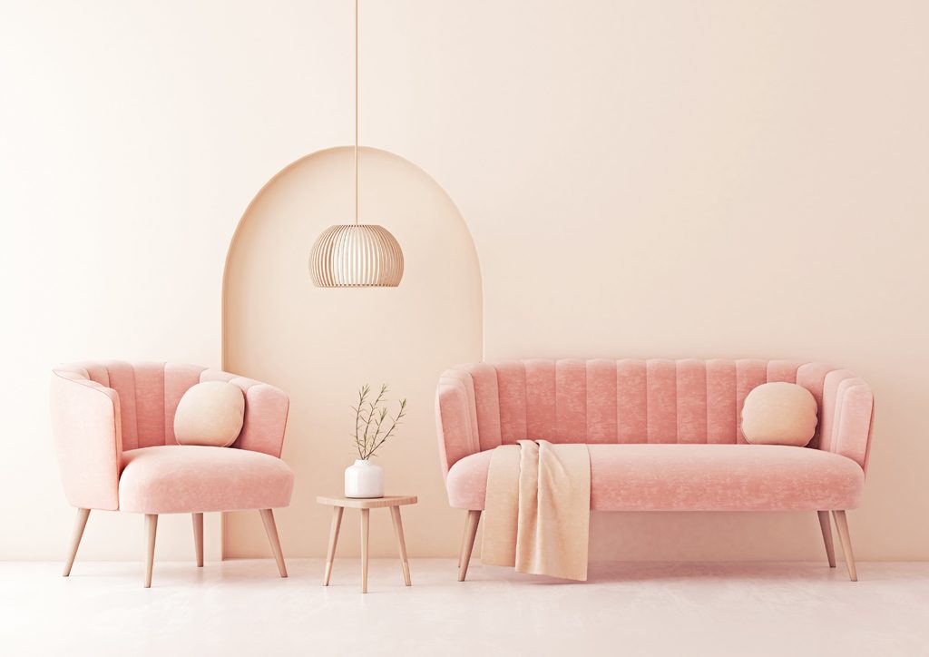 Rosa soffa