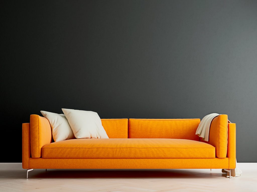 Orange soffa