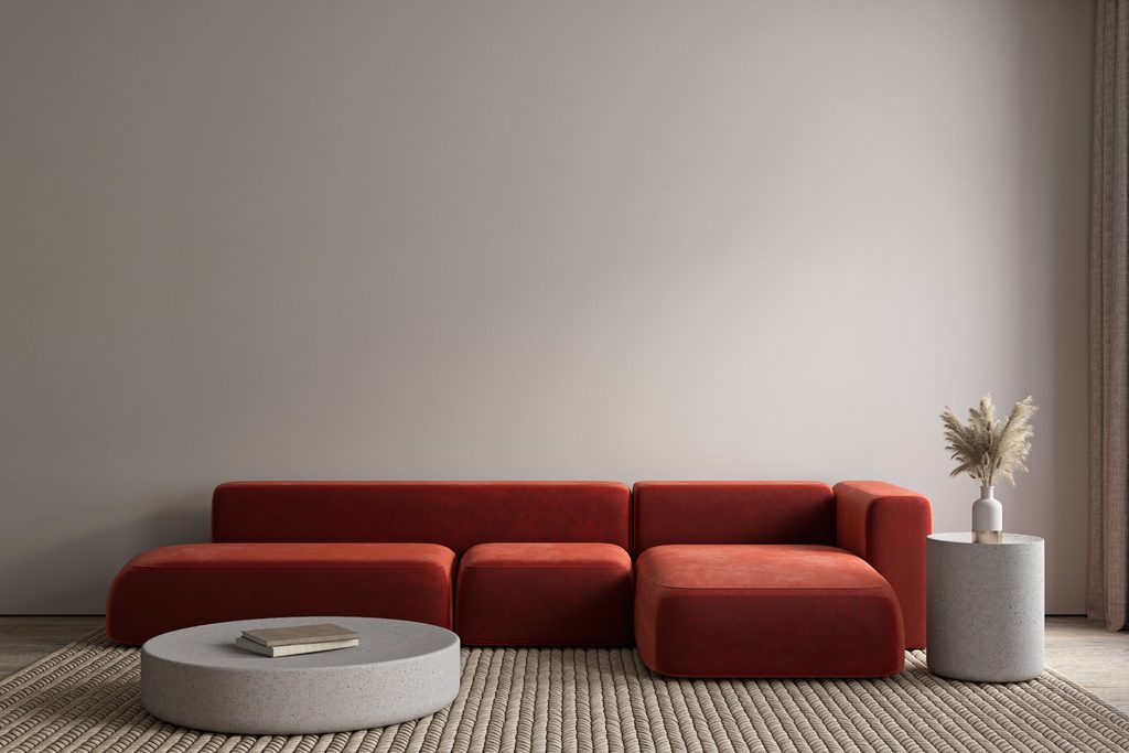 Orange divansoffa
