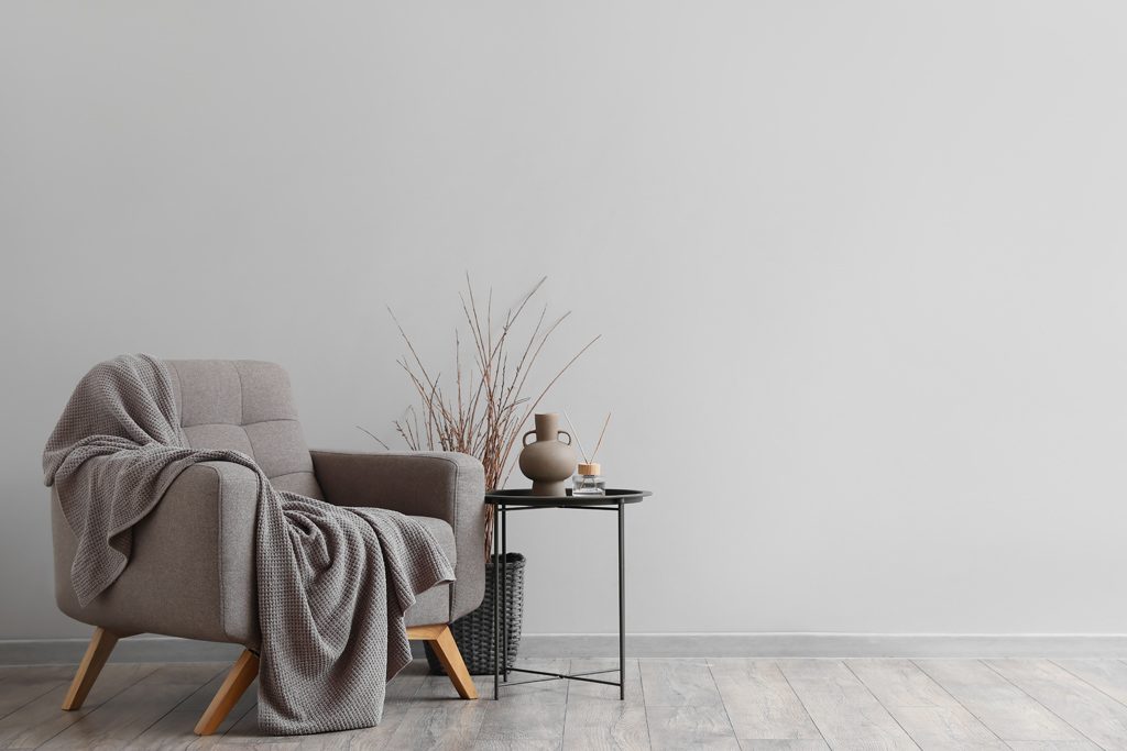 Beige fåtölj