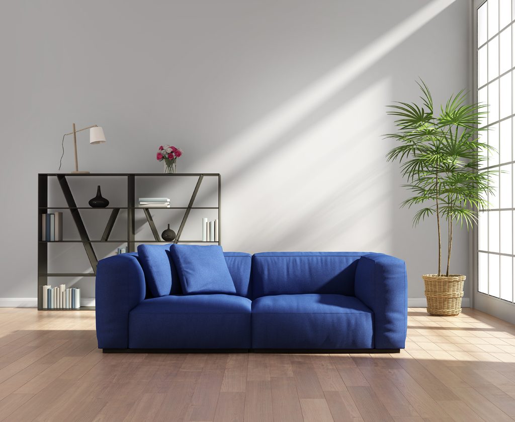 Blå 2-sits soffa