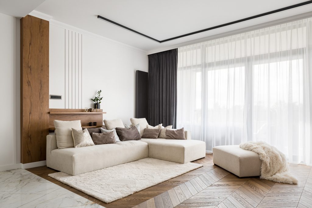Beige divansoffa