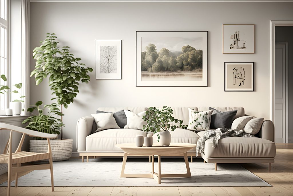 Beige soffa