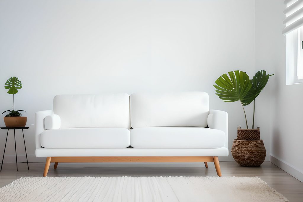 Vit 2-sits soffa