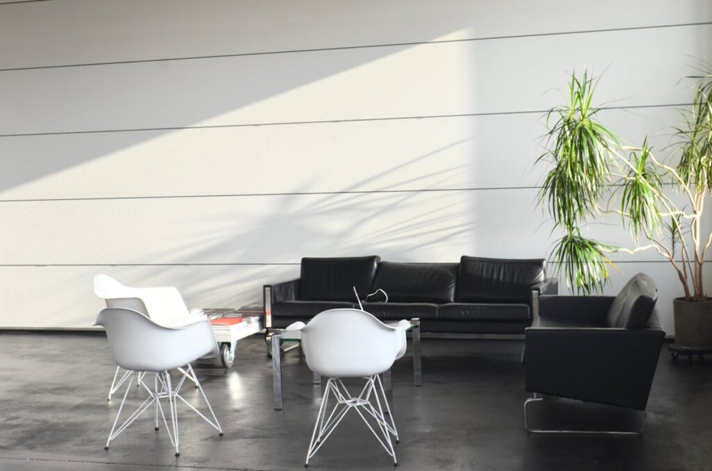 Svart loungestol